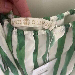Marie Oliver Maxie Yulia Medium dress Cabana striped green and white